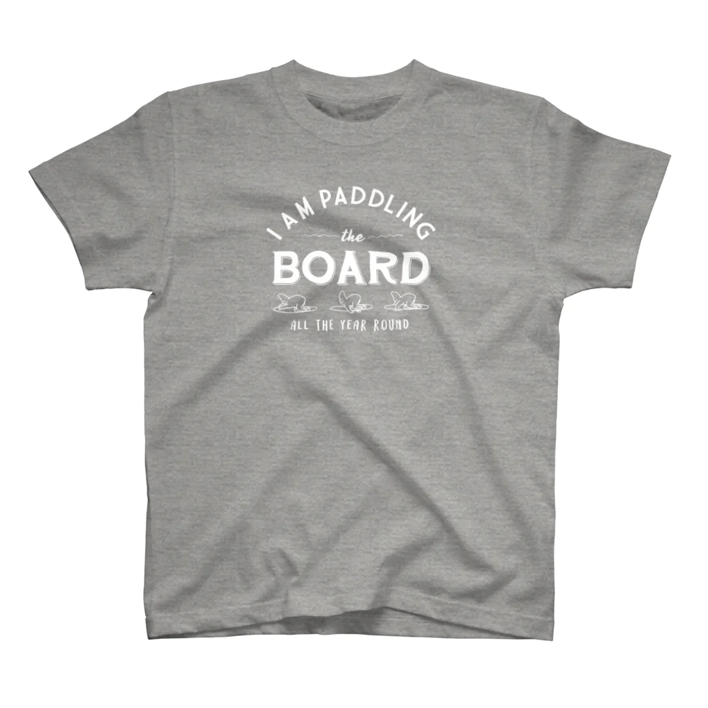 May's cafeのPADDLING THE BOARD _white スタンダードTシャツ