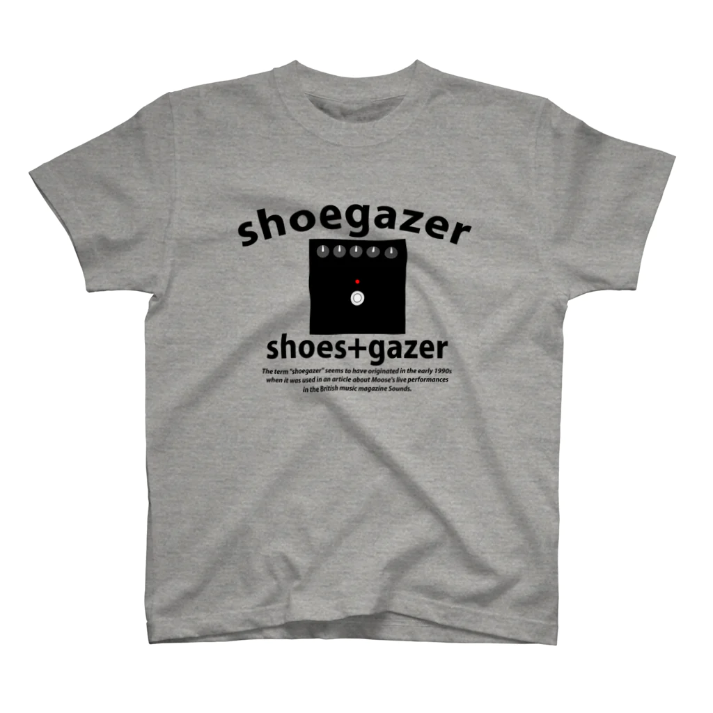 プリーズ・プリント・Tシャツの【シューゲイザーイラスト】『SHOEGAZER+エフェクター』 Regular Fit T-Shirt