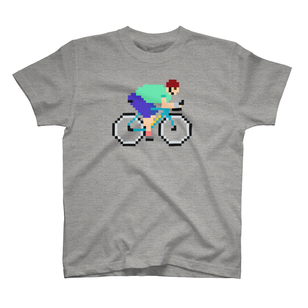 のりものドット絵Tシャツのride!!（ターコイズ） スタンダードTシャツ