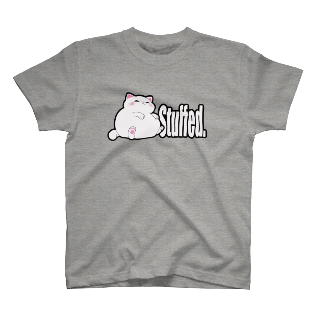 TMJ worksのぐうたら白猫。stuffed. Regular Fit T-Shirt