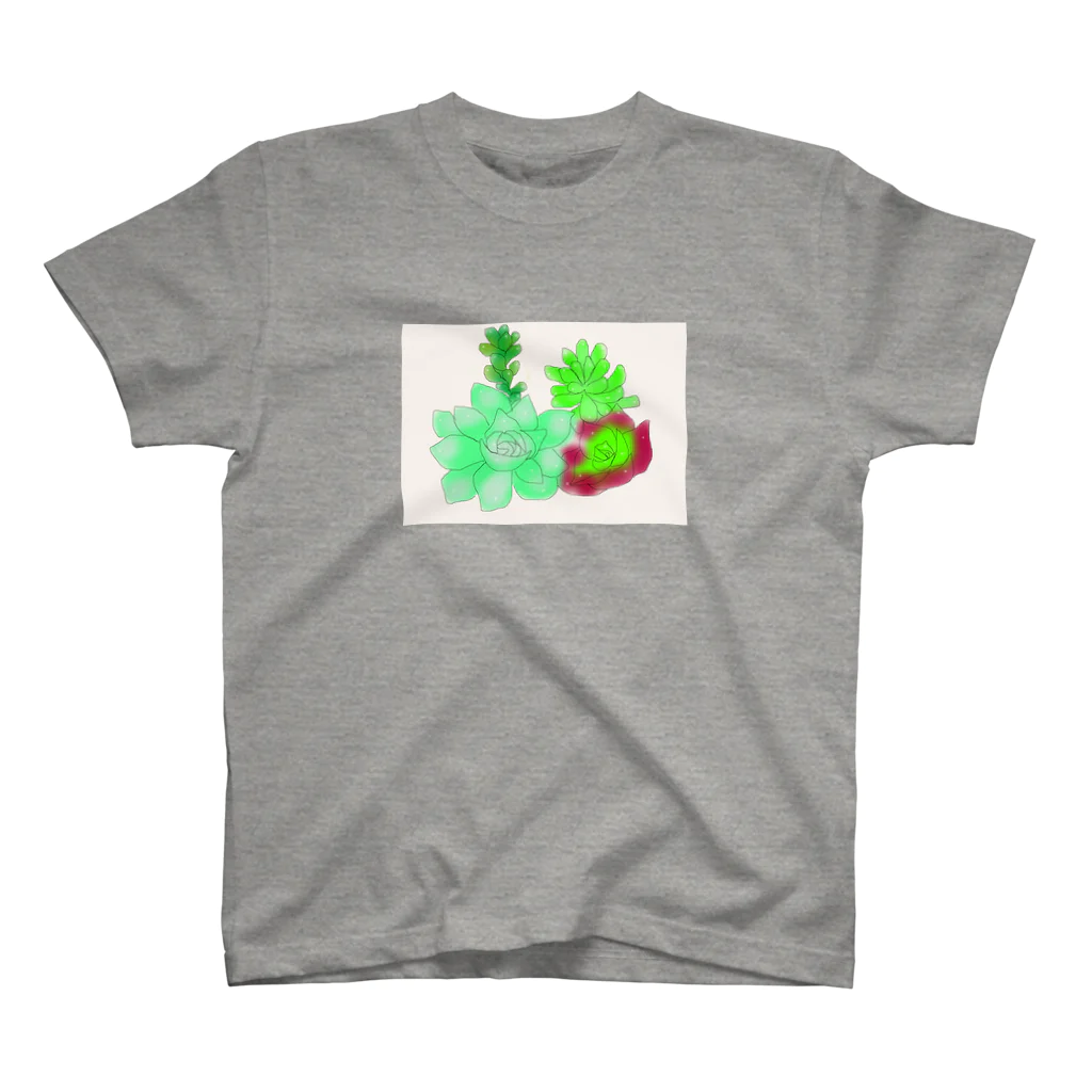 nijiirosorausagiの多肉植物  お話の世界 【虹色空うさぎ】 티셔츠