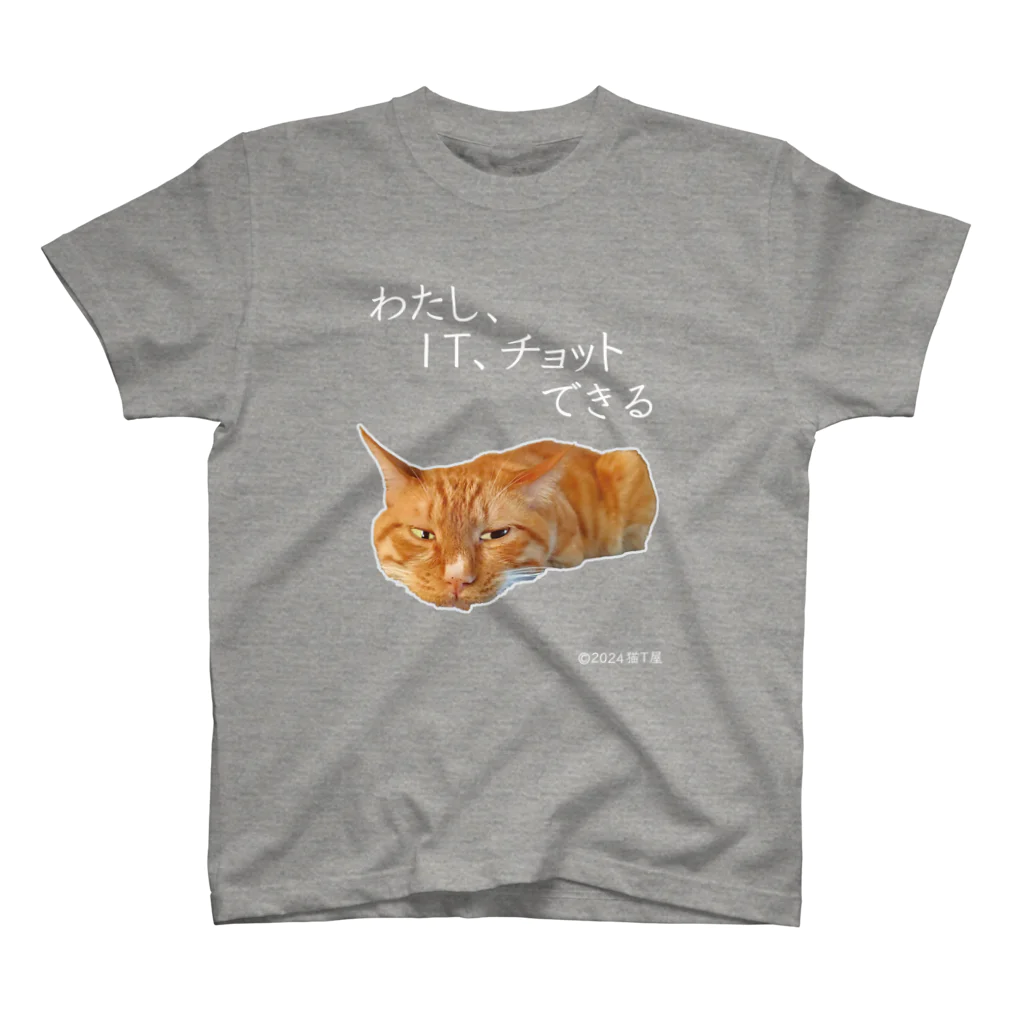 猫T屋のIT系猫 ・わたしITチョットできる / スタンダードTシャツ スタンダードTシャツ