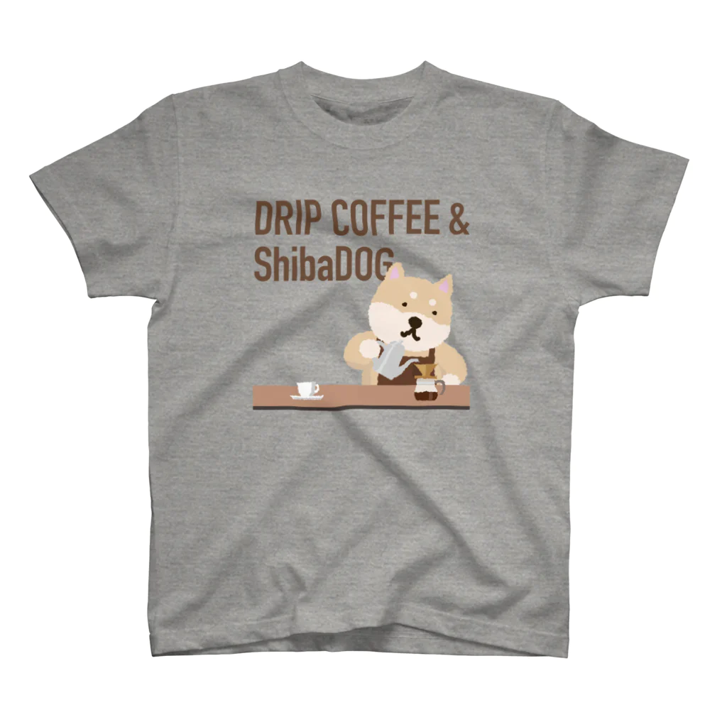 しばじるしデザインのDRIP COFFEE & ShibaDOG スタンダードTシャツ