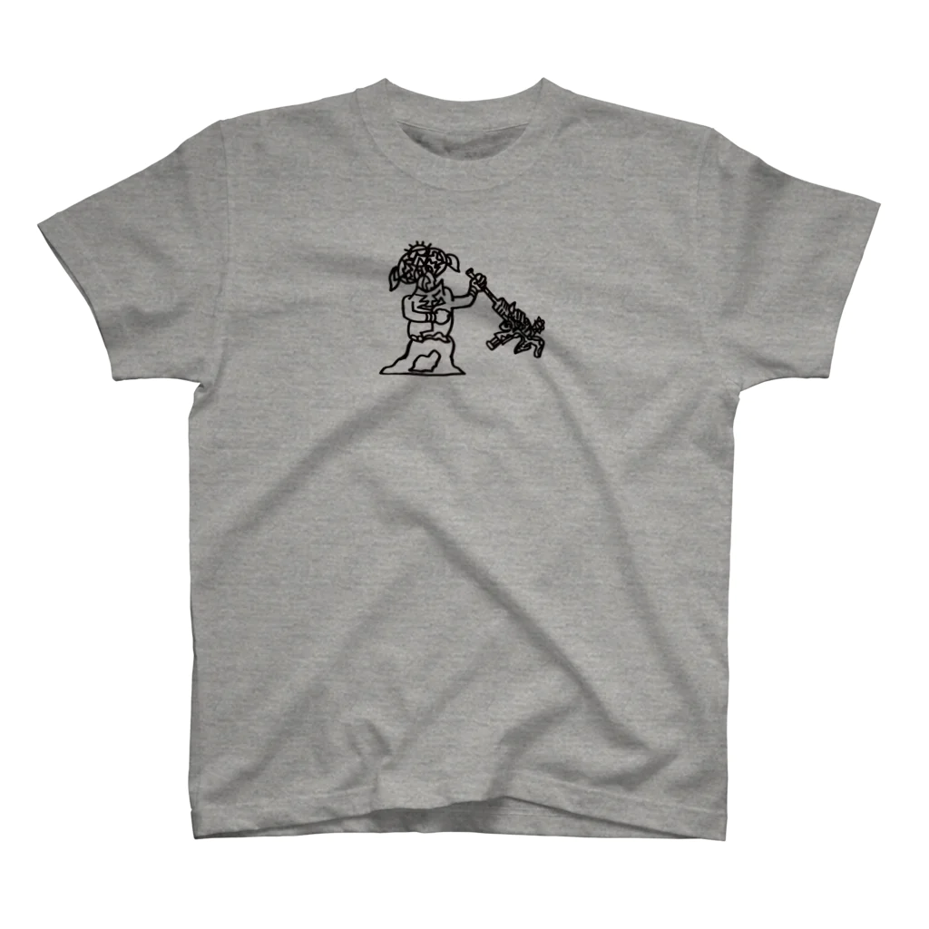 CHI(CHILD ZONE) の戦争反対 ミックスグレー 티셔츠