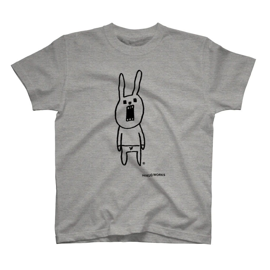 ウサギのウー by NIKUQ WORKSのウサギのウーのシンプルさん スタンダードTシャツ