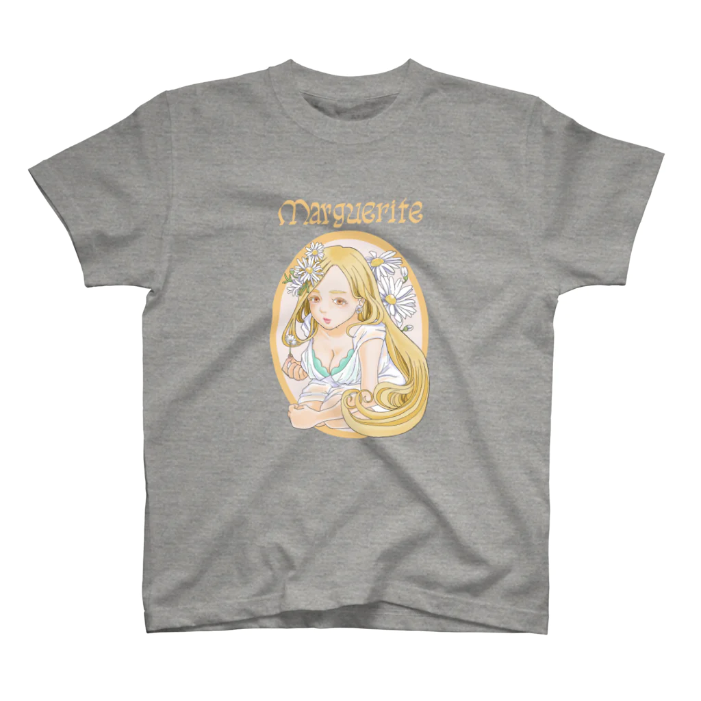 はこの美女とマーガレット(背景なし) スタンダードTシャツ