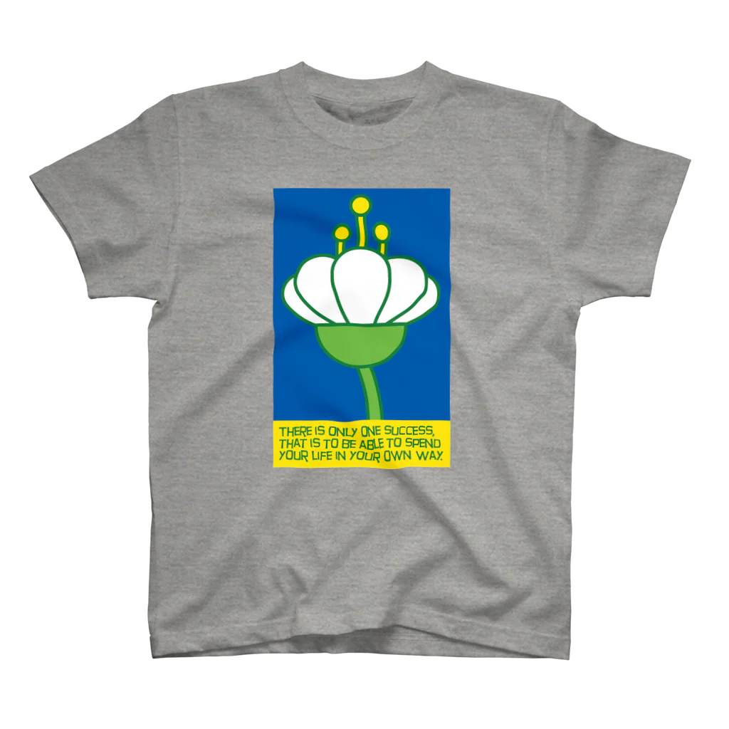 occasiの花の横顔　ブルー Regular Fit T-Shirt