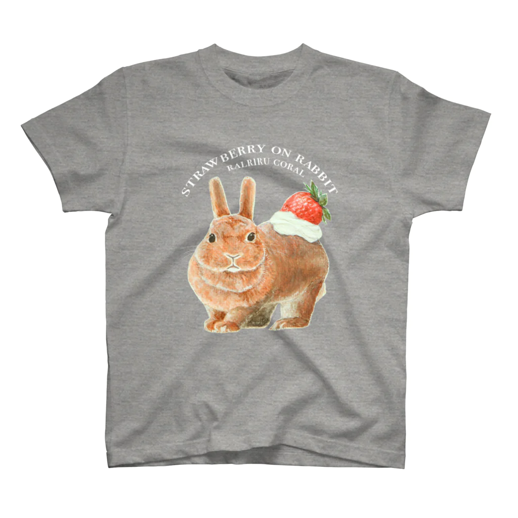 Ralriruのうさぎのクリームいちご乗せ Regular Fit T-Shirt