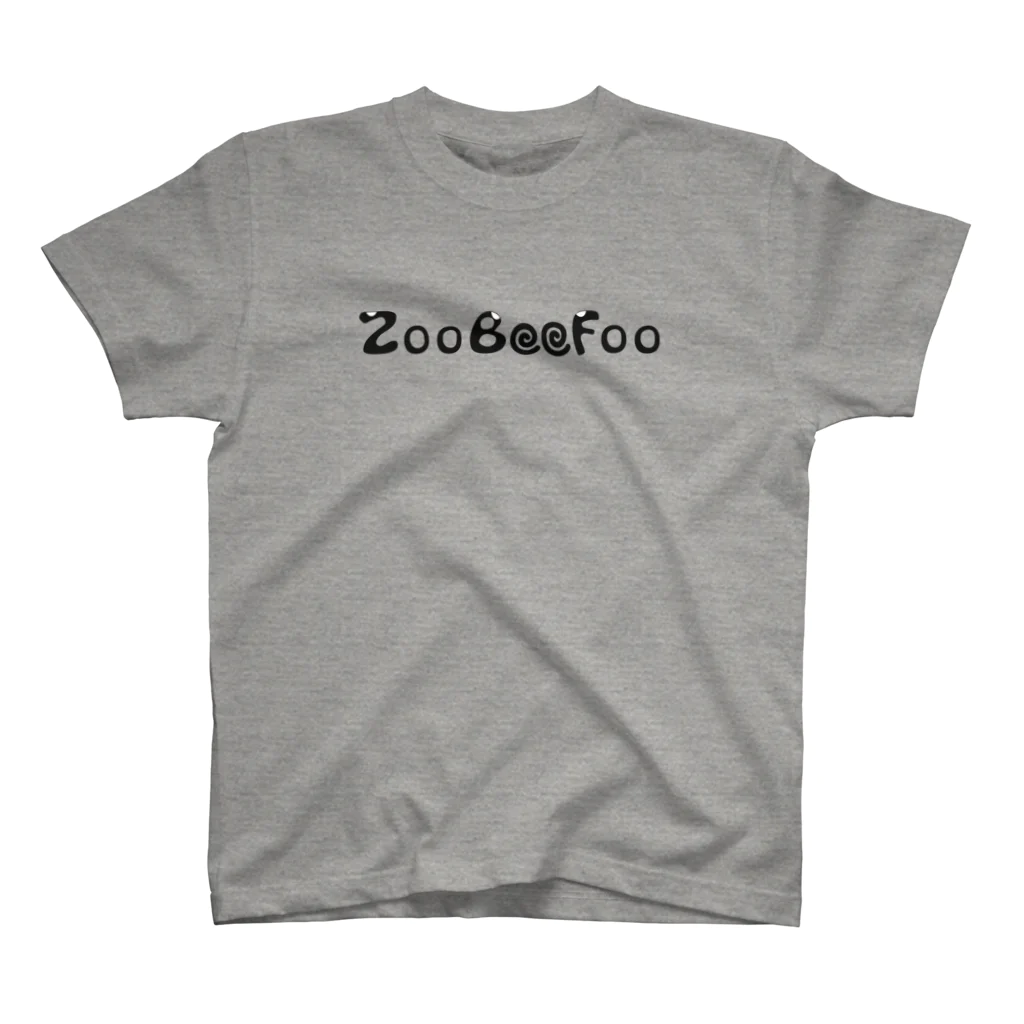 ZooBeeFooのZooBeeFoo黒ロゴ スタンダードTシャツ