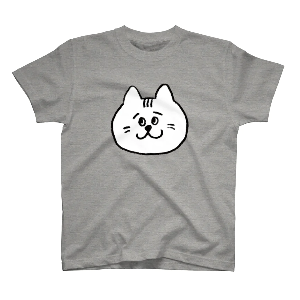 BEERKICHI(ビアキチ)のビアキチくん(手描き) グレー スタンダードTシャツ