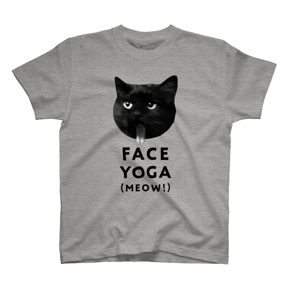 SAIWAI DESIGN STOREのFACE YOGA (MEOW!) スタンダードTシャツ