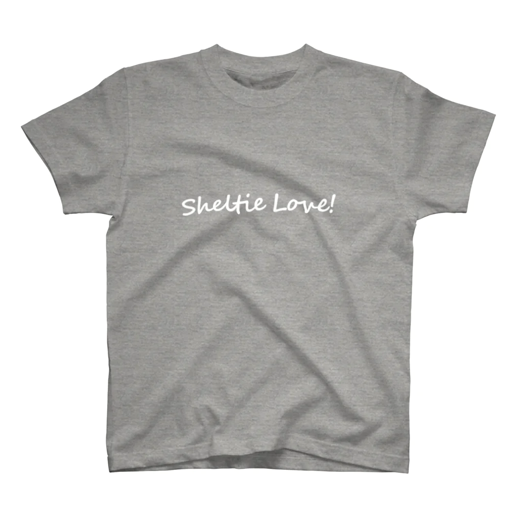 愛猫達の雑貨店のSheltie Love! 白文字 スタンダードTシャツ