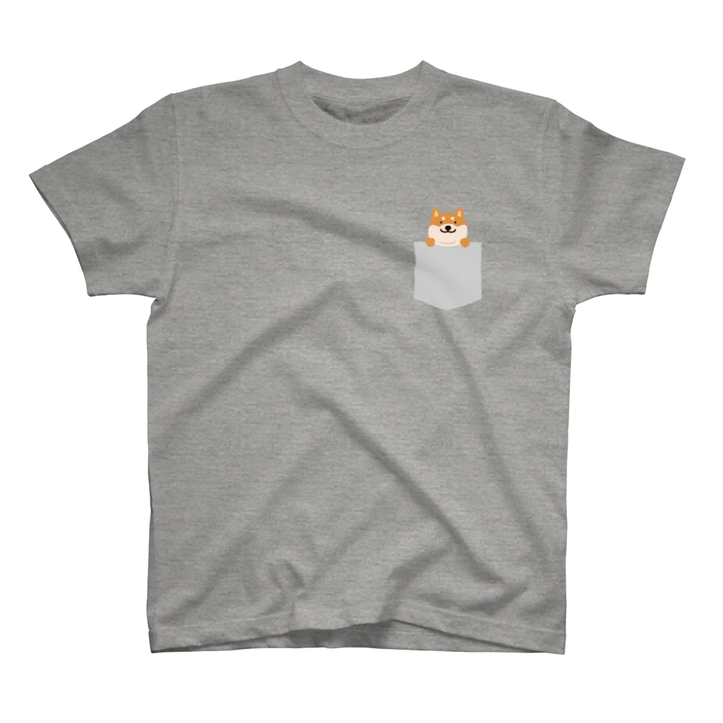 しばじるしデザインのひょっこり柴犬 Regular Fit T-Shirt