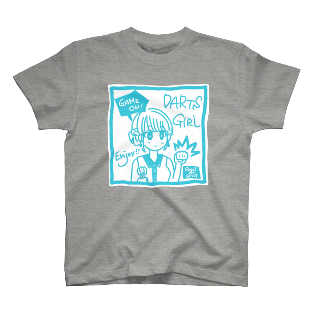 SWEET＆SPICY 【 すいすぱ 】ダーツのGAME ON!　【SWEET LIGHTBLUE】 スタンダードTシャツ