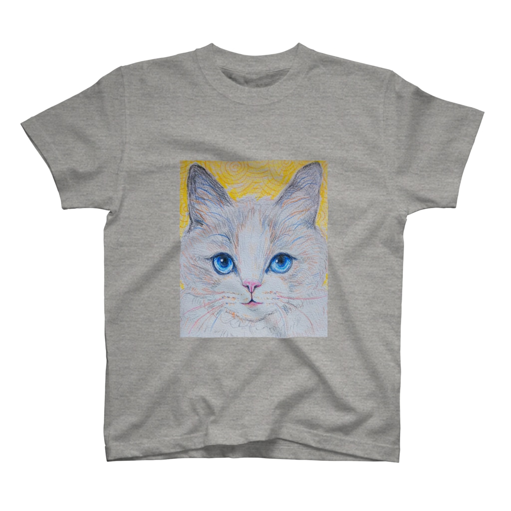 harupink🌸ペット似顔絵illustの色えんぴつラグドール Regular Fit T-Shirt