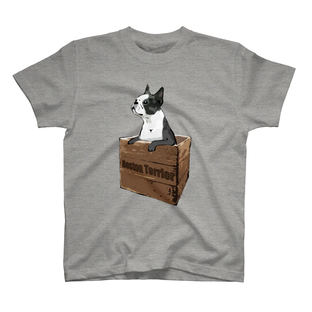 犬グッズの店しえるぶるーの箱入りボストンテリア Regular Fit T-Shirt