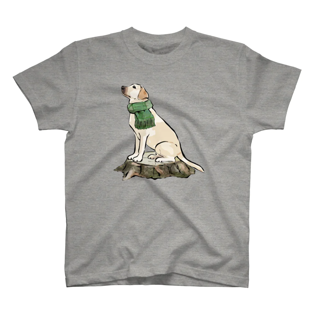 犬グッズの店しえるぶるーのマフラー犬　ラブラドルレトリバー Regular Fit T-Shirt