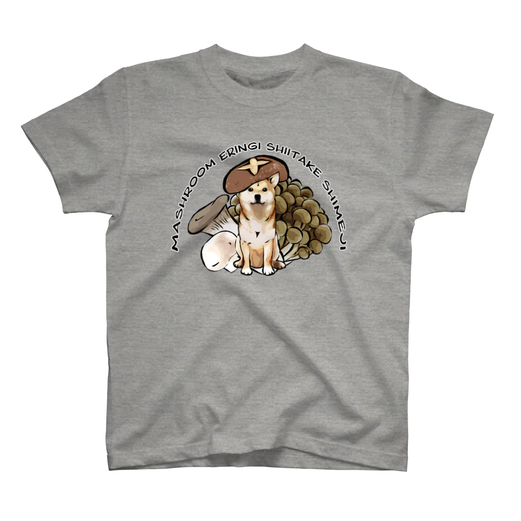 犬グッズの店しえるぶるーのきのこ犬　柴犬 スタンダードTシャツ