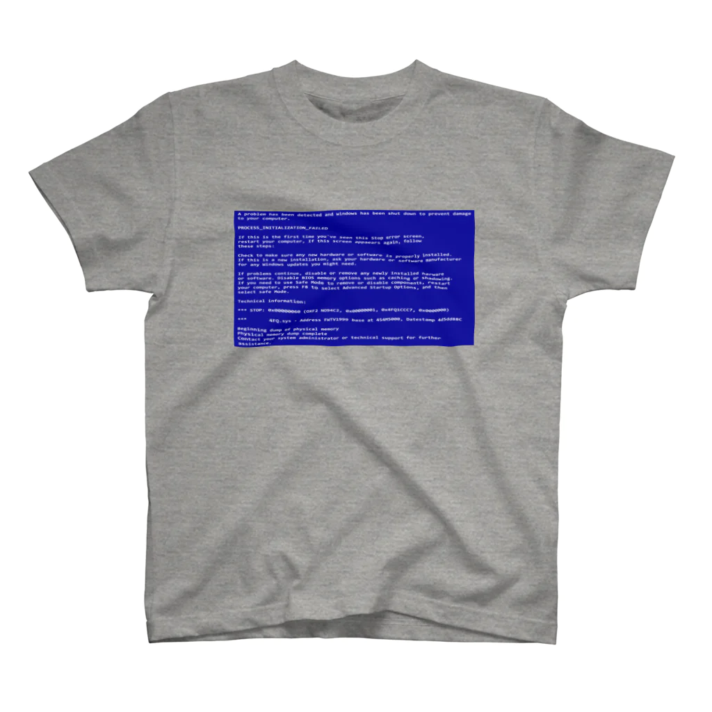 Ａ’ｚｗｏｒｋＳの一番コワいヤツ　ブルースクリーン スタンダードTシャツ