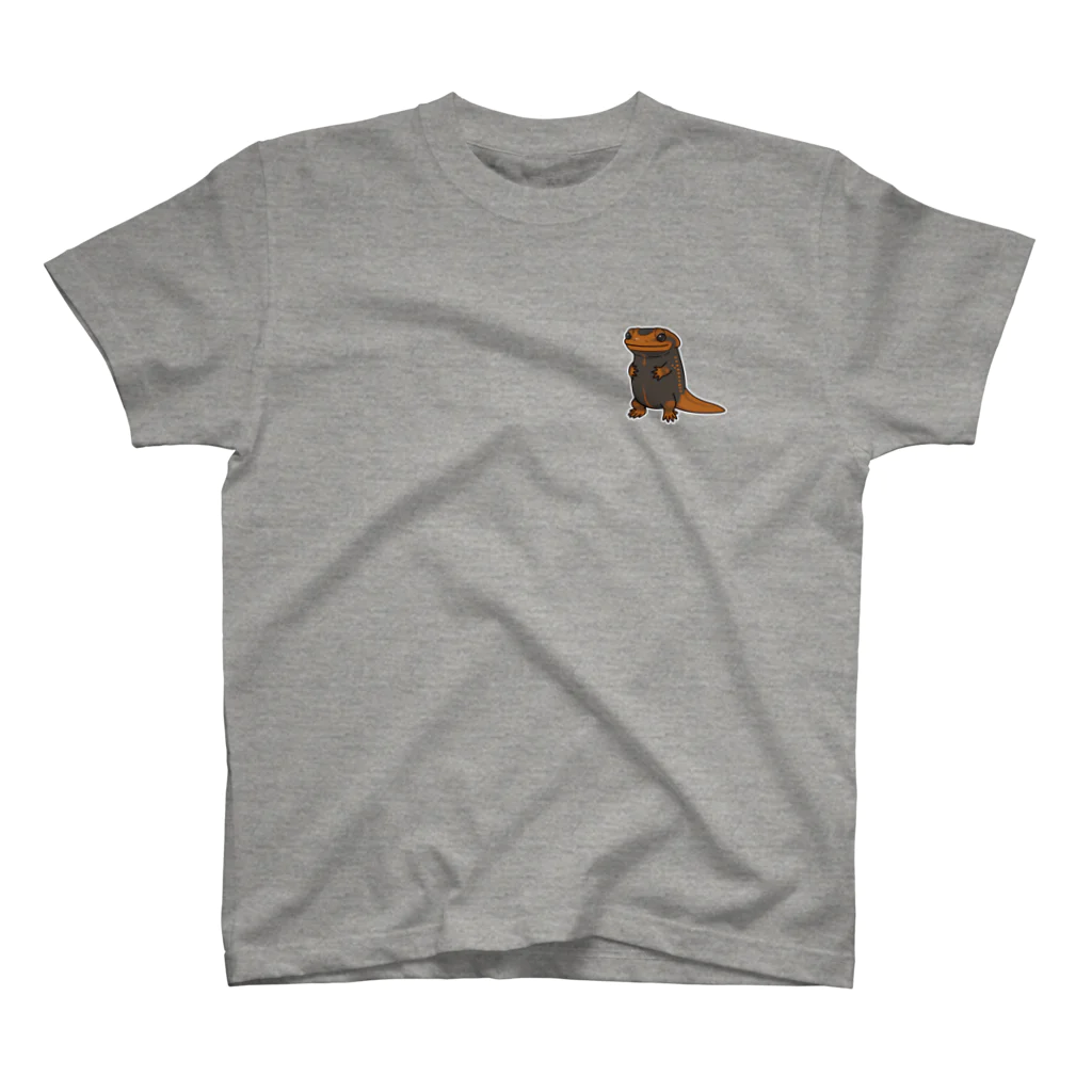 むちむちしっぽのアメイロイボイモリ(ワンポイント) スタンダードTシャツ