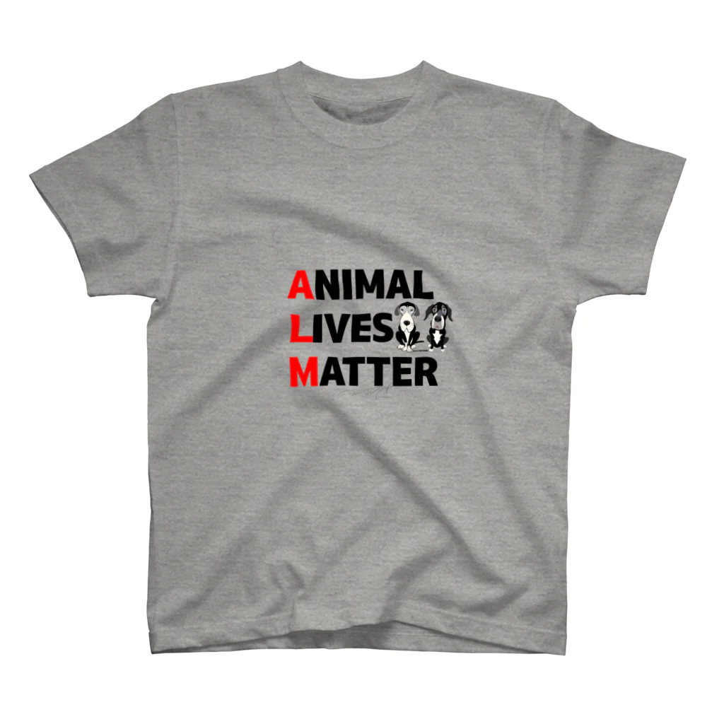 HGA48 動物愛護チャリティーグッズのAnimal Lives Matter "Suu & Cheyenne" Regular Fit T-Shirt