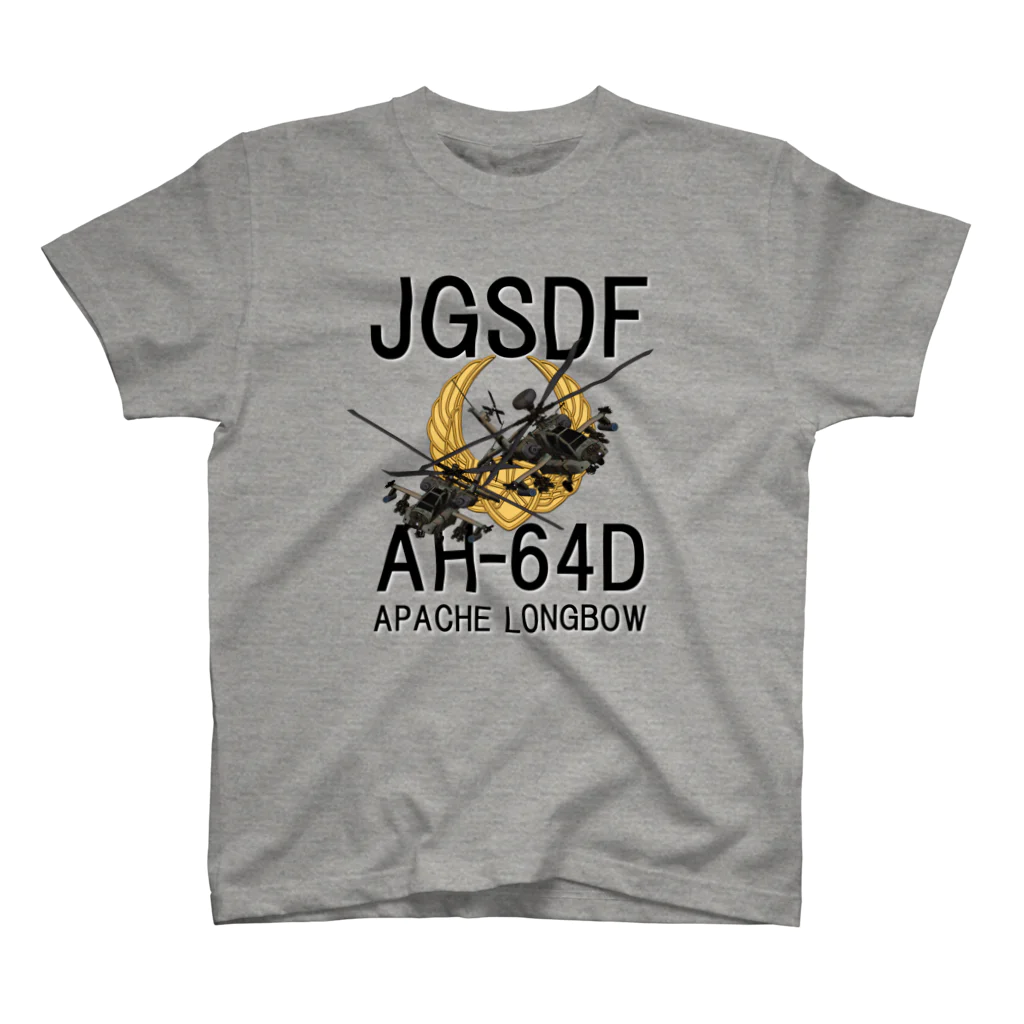 Y.T.S.D.F.Design　自衛隊関連デザインの陸上自衛隊　AH-64D スタンダードTシャツ