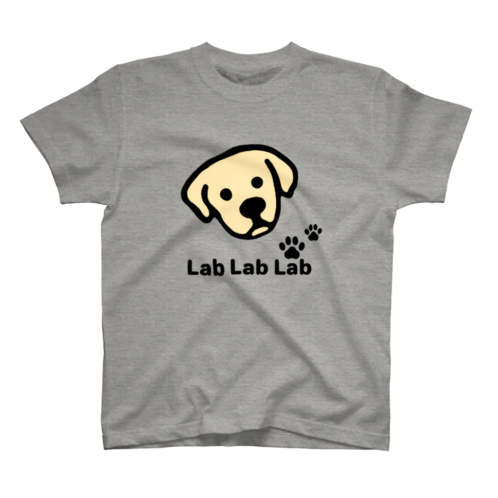 Lab Lab Lab ♡きゅん♡なラブラドールのラブラドールTシャツ（イエローラブ） スタンダードTシャツ