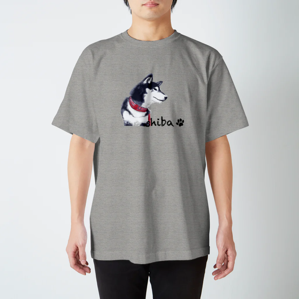 らんまるのおやつの黒柴くん スタンダードTシャツ