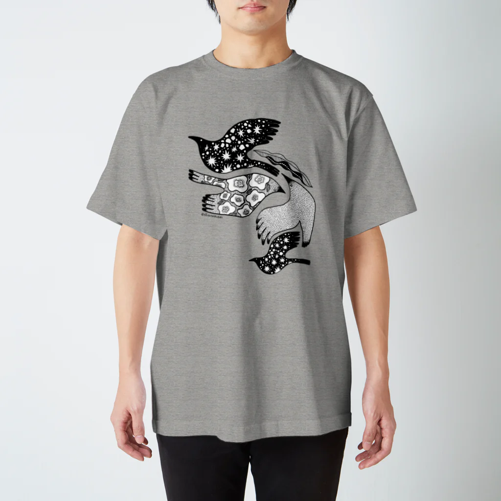 Arts&Crafts Muuのトリドリ黒 スタンダードTシャツ