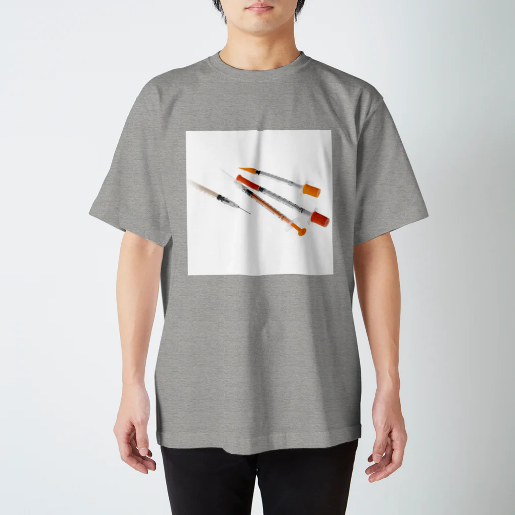 あーもんどの注射器(マイジェクター/トップ)風 スタンダードTシャツ