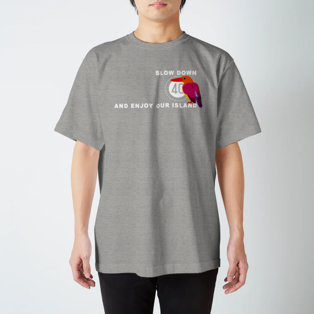 しまのなかまfromIRIOMOTEのSLOWDOWNアカショウビン Regular Fit T-Shirt