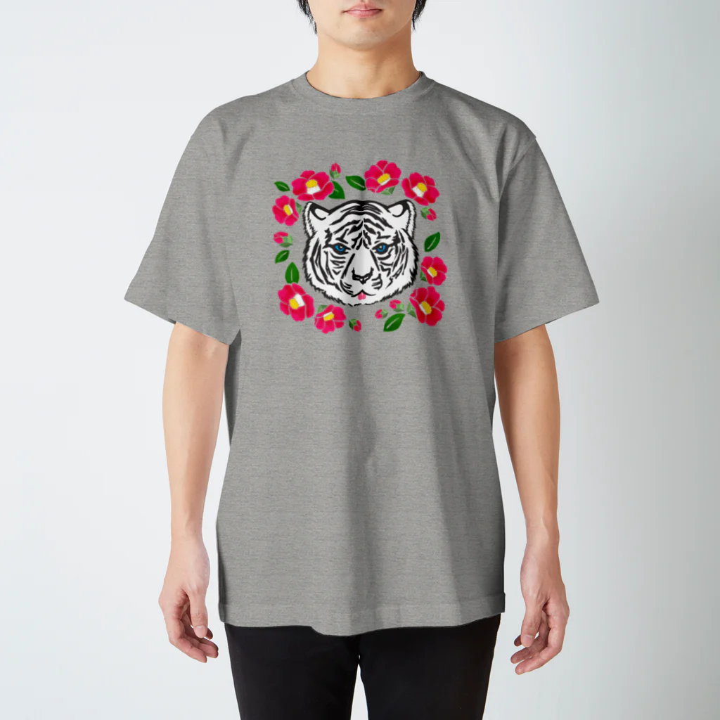 白虎堂の茶目虎⁻椿⁻ スタンダードTシャツ