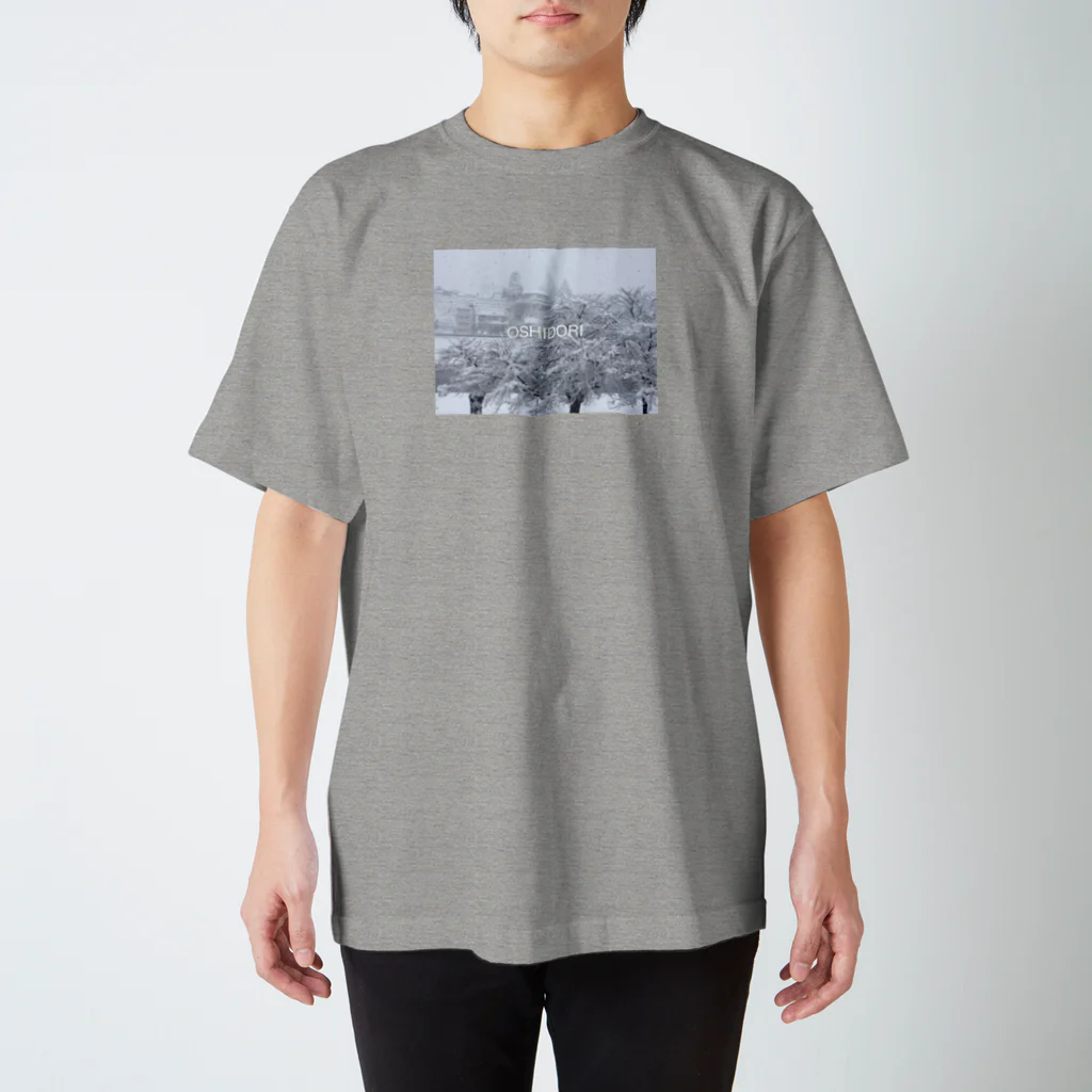 OSHIDORI SHOPのおしどり_豪雪 Regular Fit T-Shirt