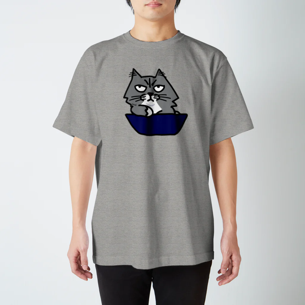 Ku’s family catのMugi 猫 x Roll Eye スタンダードTシャツ