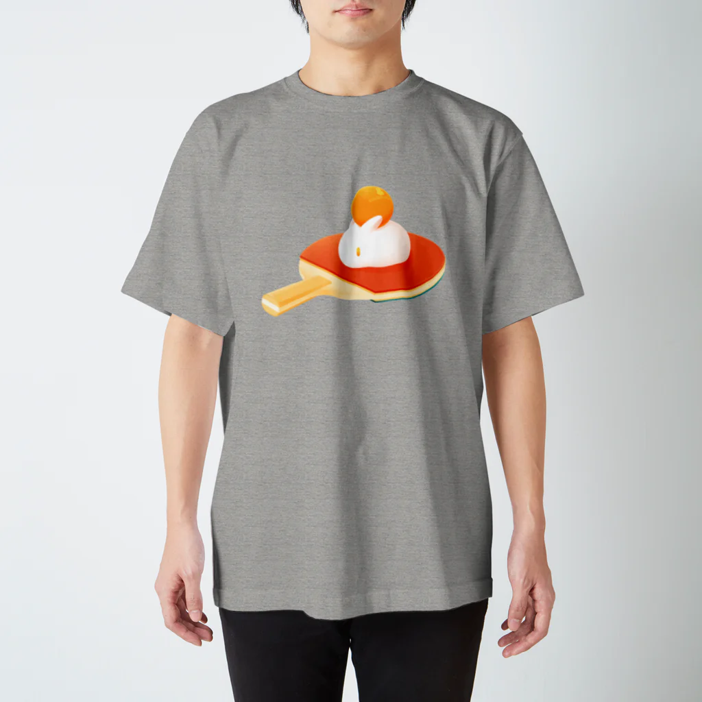 MochiOzのうさもちTシャツ（卓球） スタンダードTシャツ