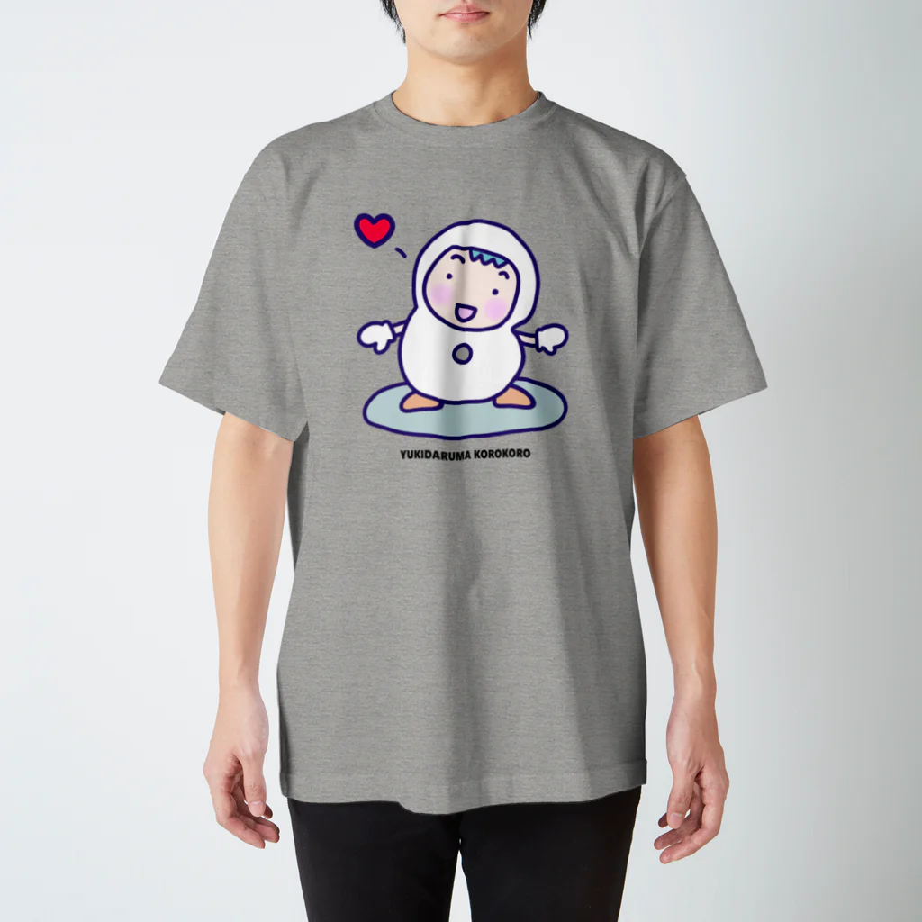 ゆきだるまころころのゆきだるまが大好き＊黒 Regular Fit T-Shirt