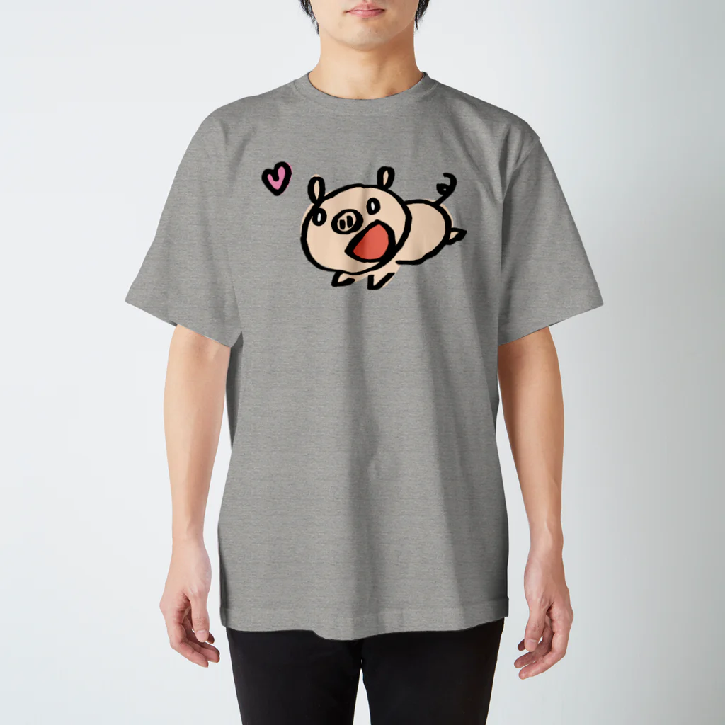 よっしー雑貨店のぶたくんはきょうもげんき！ Regular Fit T-Shirt