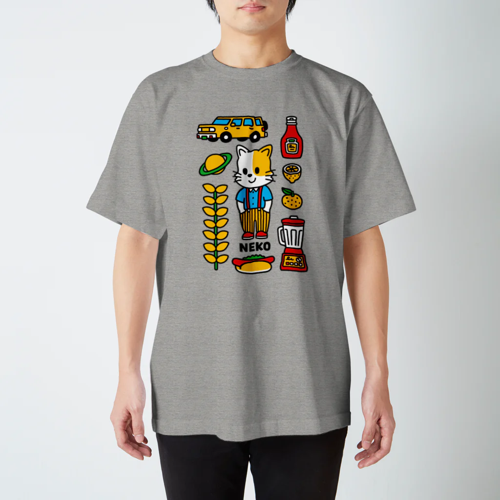 南大介とキタ大介のイラストのNEKO motif 白T Regular Fit T-Shirt