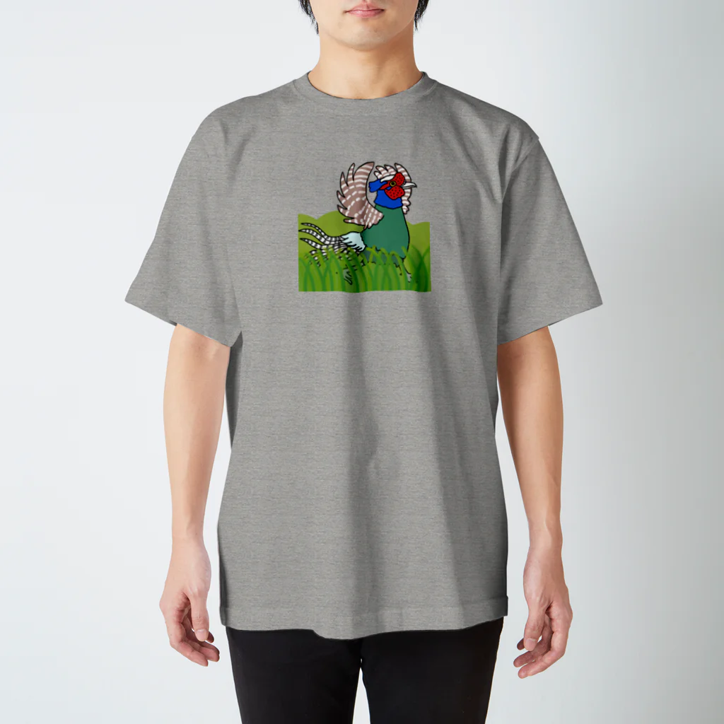 ココロ企画のキジさん（雄） スタンダードTシャツ