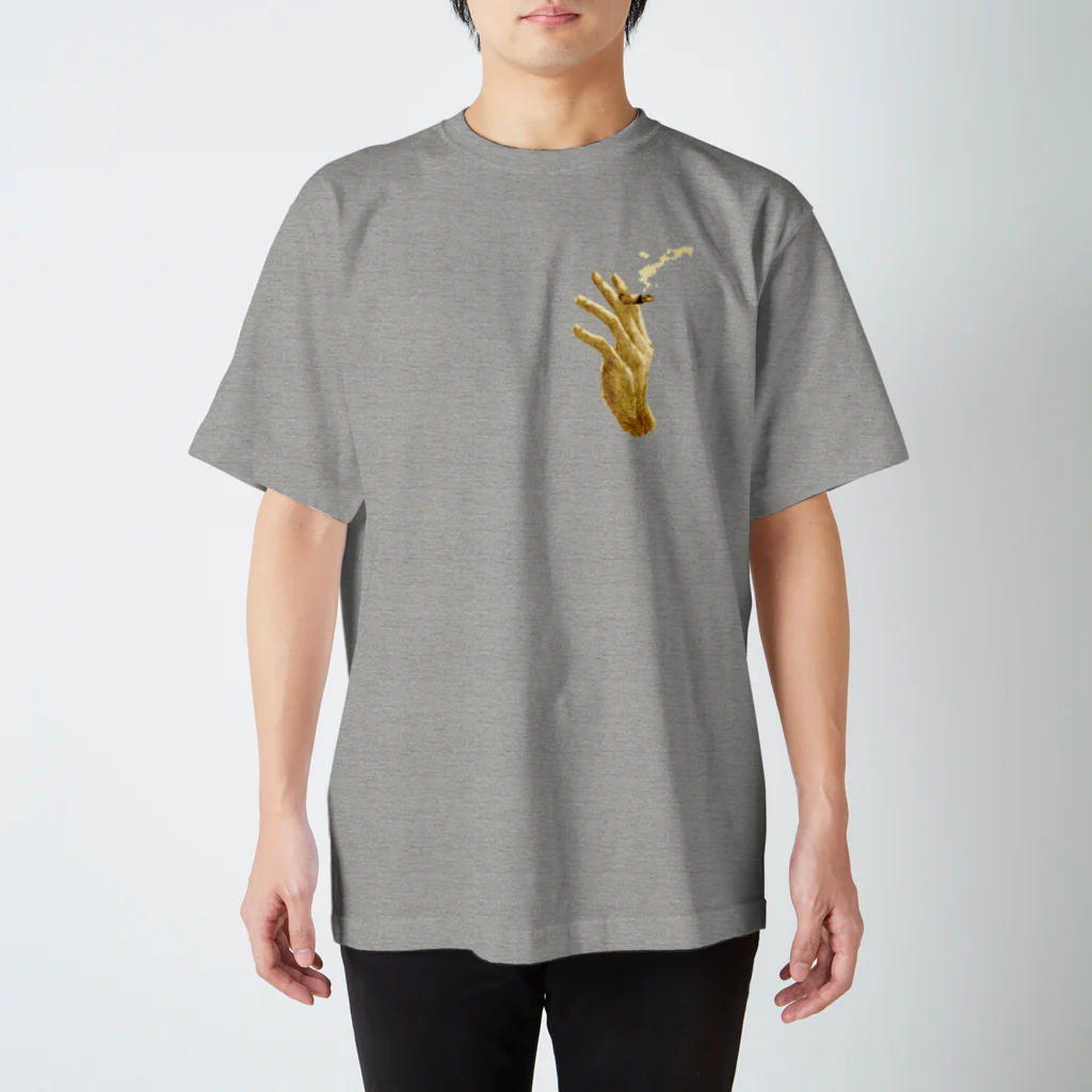 ﾏｽｸﾒﾛﾝ_夜来のcigarette hand Regular Fit T-Shirt