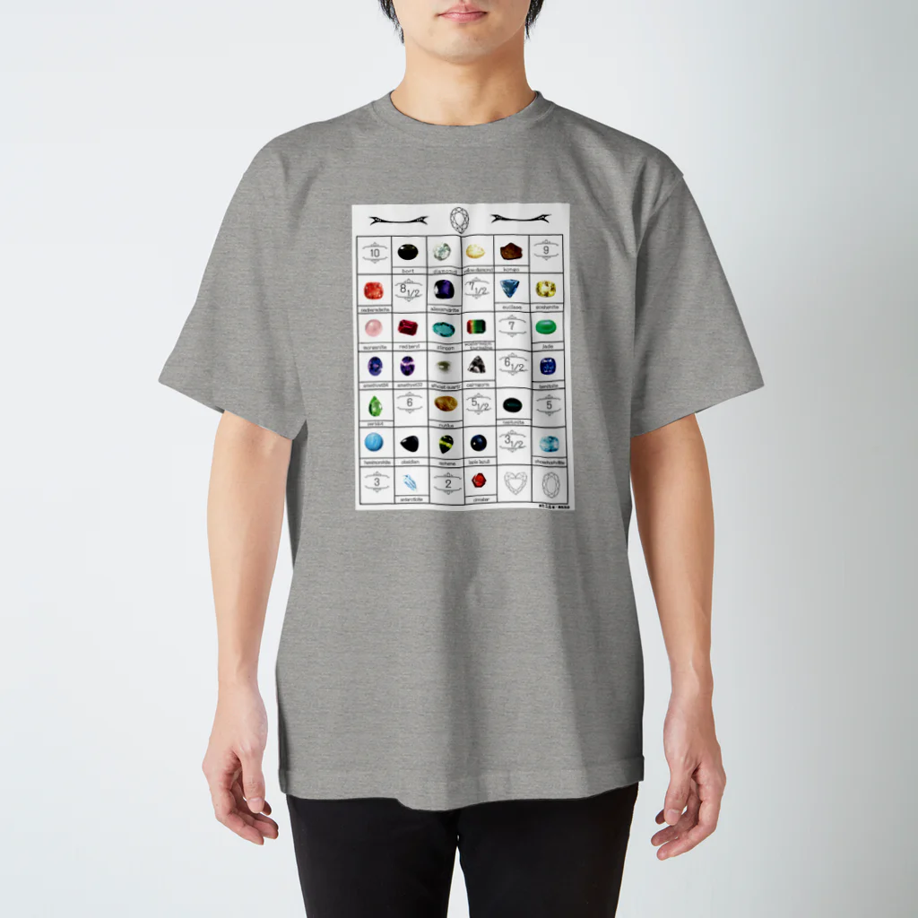 atLie-annoの宝石の硬度表 Regular Fit T-Shirt