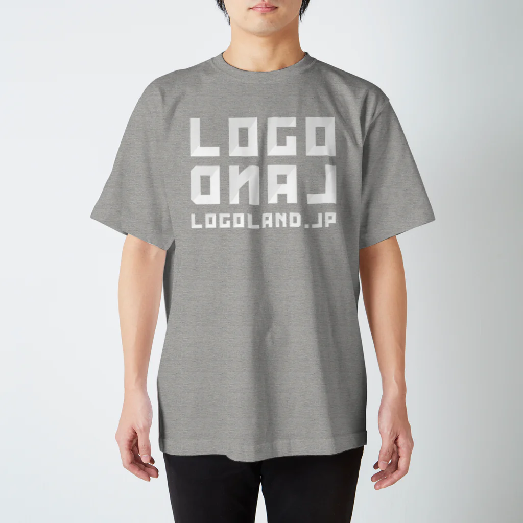 AEDIのLogoLand White Logoland.jp Logo V2（ロゴランド ホワイト logoland.jp ロゴ V2 ） Regular Fit T-Shirt