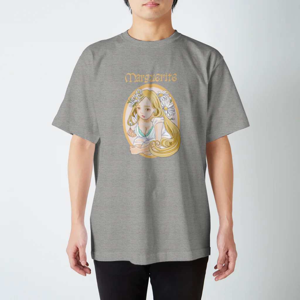 はこの美女とマーガレット(背景なし) スタンダードTシャツ