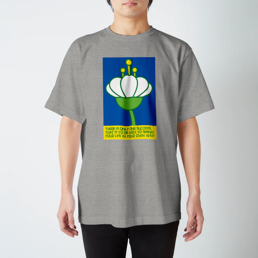 occasiの花の横顔　ブルー Regular Fit T-Shirt