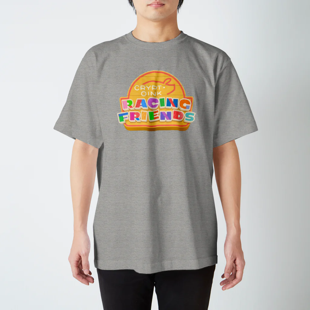 くりぷ豚 (くりぷとん) 公式のくりぷ豚 レーシングフレンズ ロゴ スタンダードTシャツ