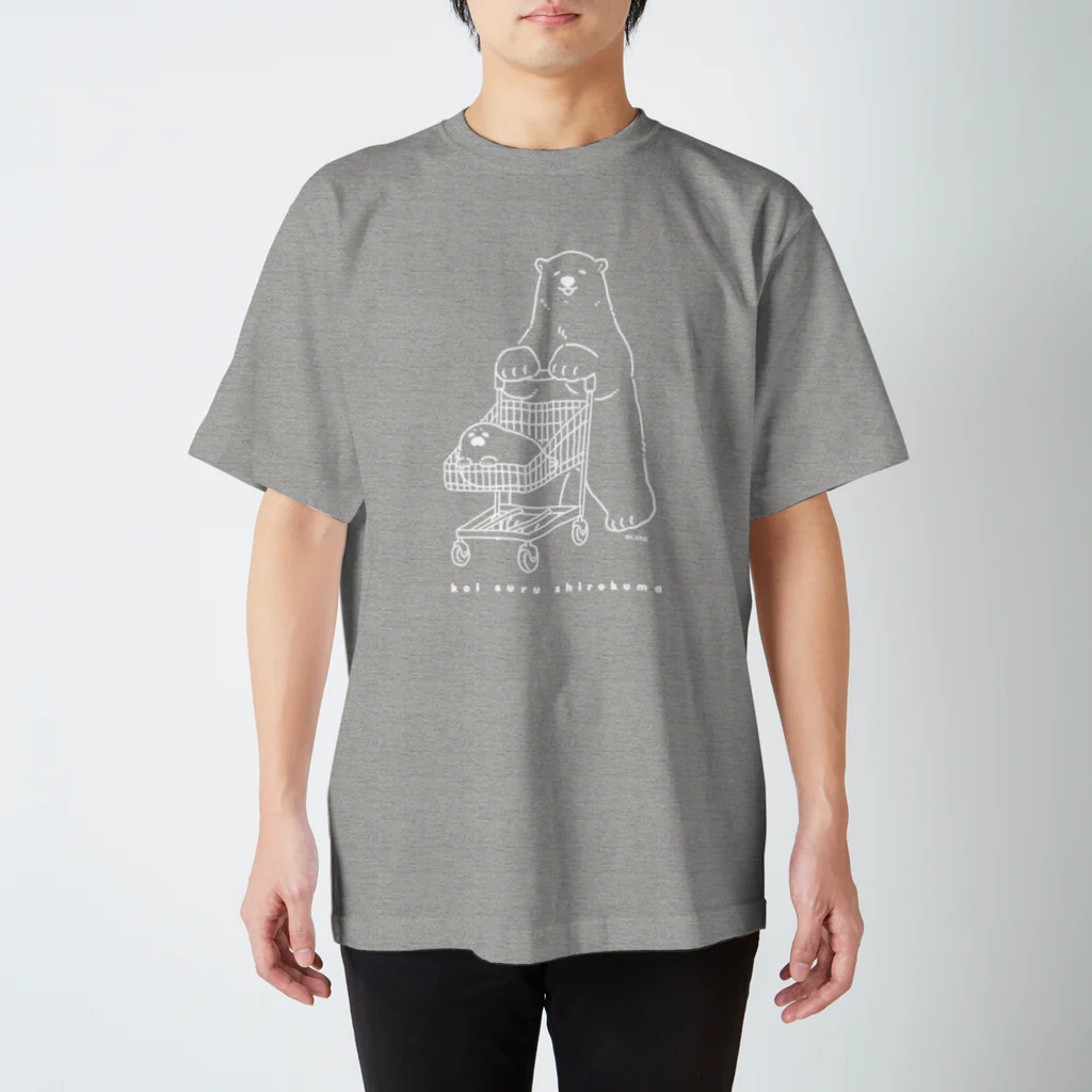 恋するシロクマ公式のTシャツ（ショッピング/白ライン） Regular Fit T-Shirt