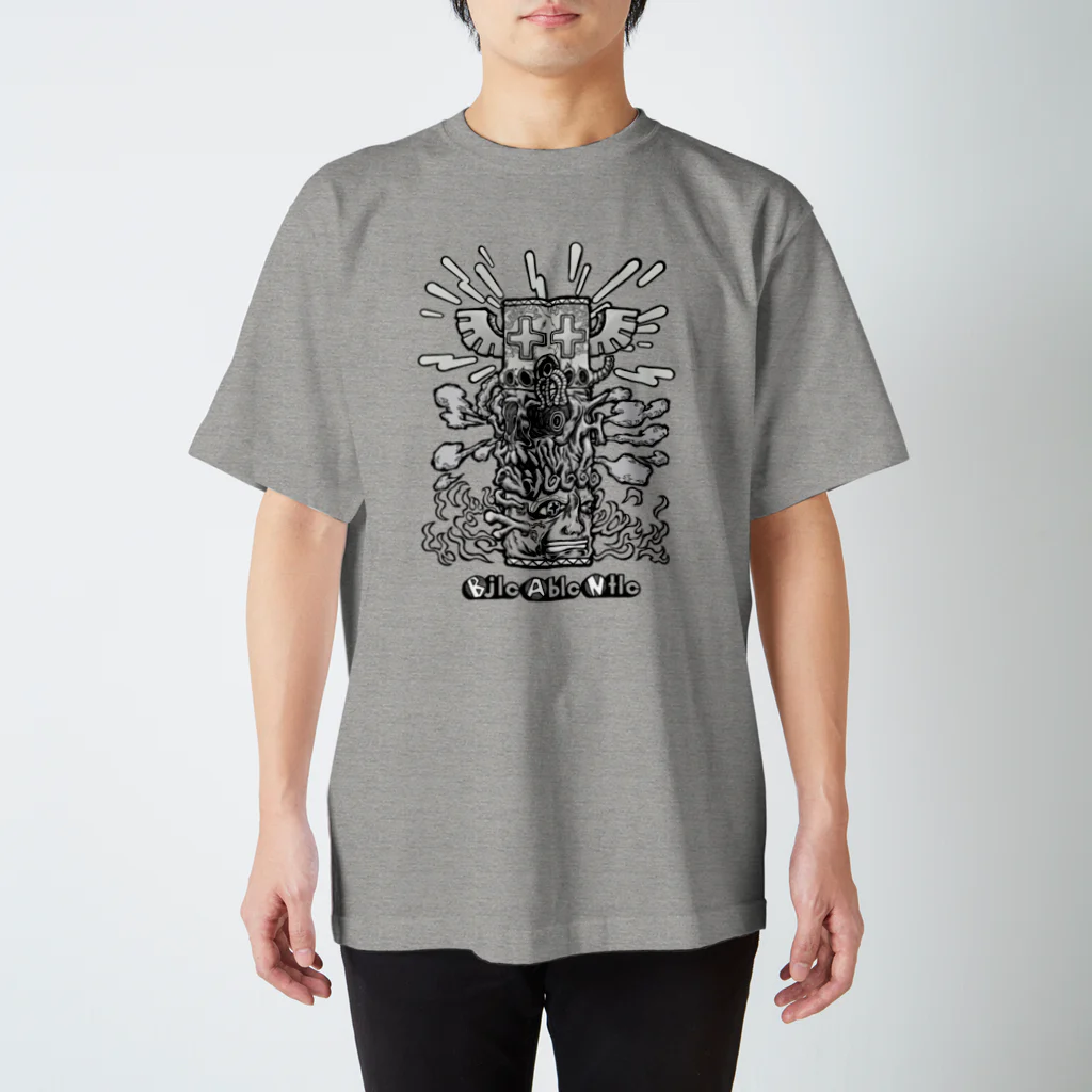 脳内崩壊のﾊﾞｼﾞﾘｺｱﾎﾞﾘｺﾅﾀﾘｺシリーズ(白黒) Regular Fit T-Shirt