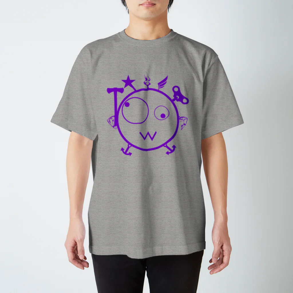 Kpyhnのキェキェ（purple） スタンダードTシャツ