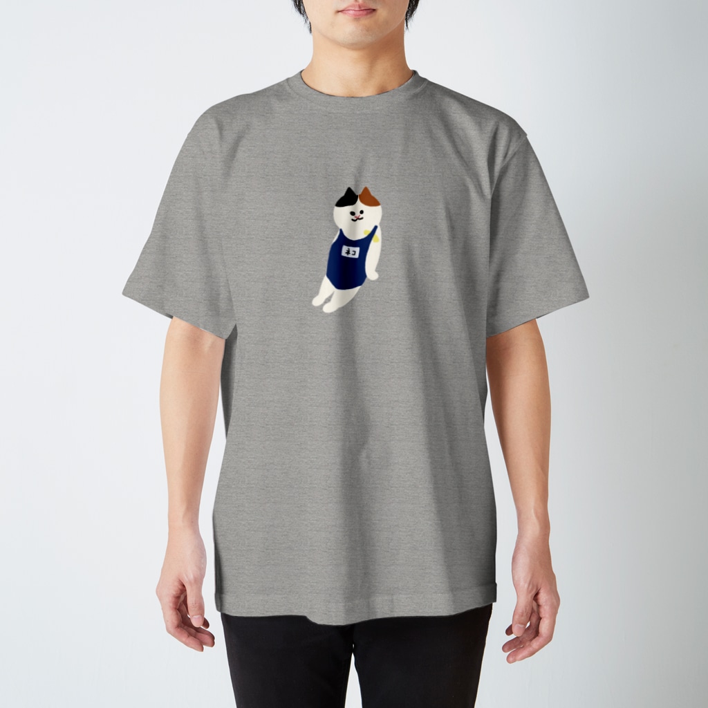 SUIMINグッズのお店の【中】スクール水着のねこ Regular Fit T-Shirt