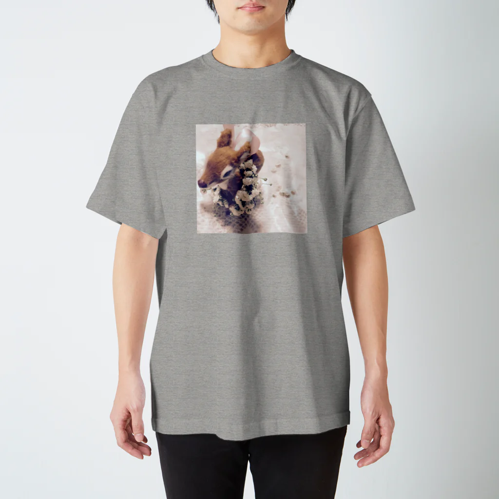 フラワーアーティスト*奈央のバンビとかすみ草 Regular Fit T-Shirt